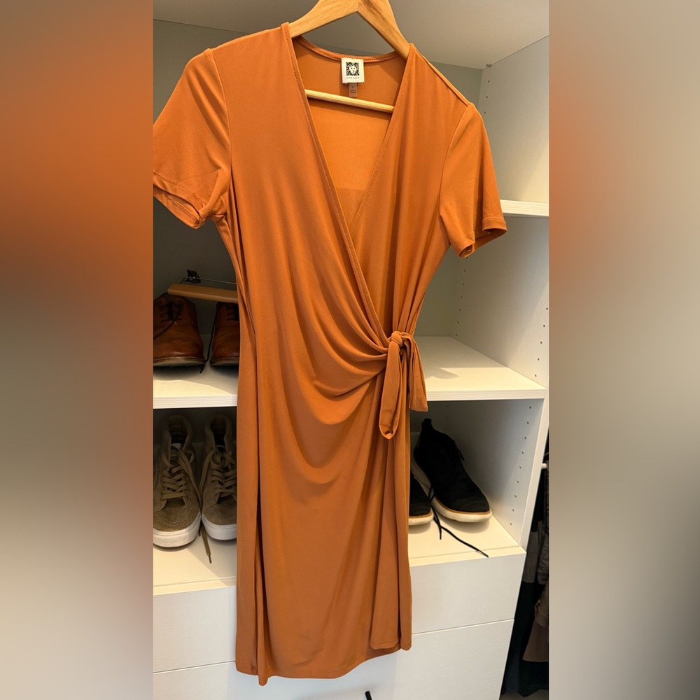 Anne Klein Asymmetrical Orange Dress